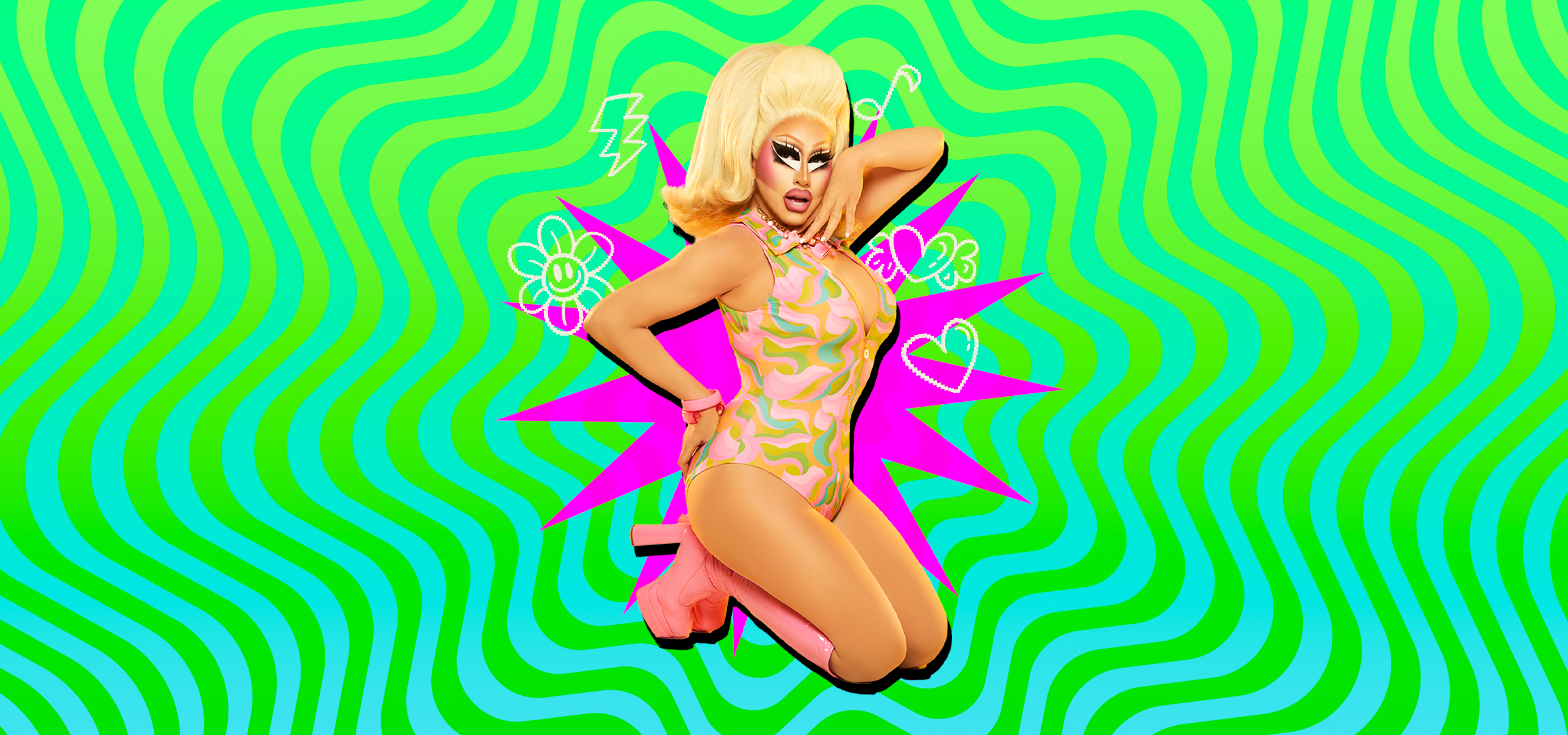 Trixie Mattel Solid Pink Disco DJ Set